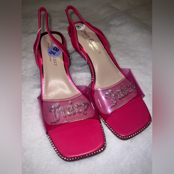 Juicy Couture Shoes - Y2K Juicy Couture Greysi Lucite Strap Dress Sandals